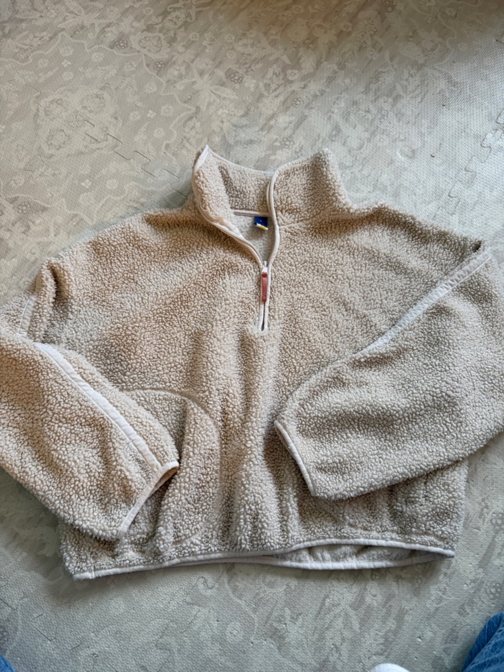 Old navy Cozy Cream Sherpa Half-Zip Pullover